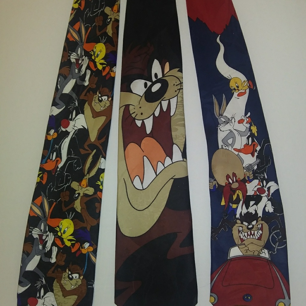 3 Looney Tunes ties (vintage)